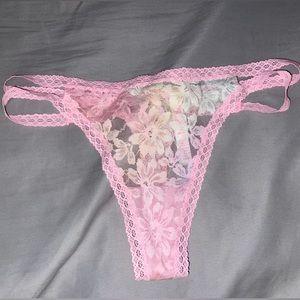 PINK by Victoria Secret Light Pink Thong Lace panty